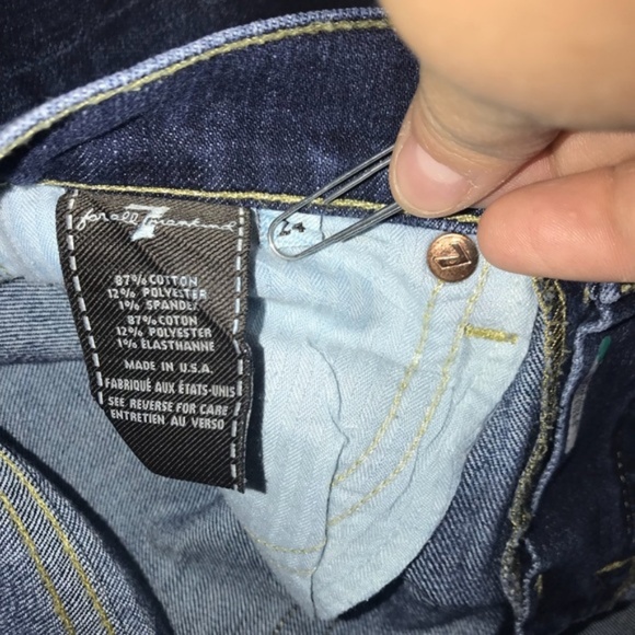 4302 7FAM 7 For All Mankind Boot Cut Jeans Size 24 - Picture 7 of 7